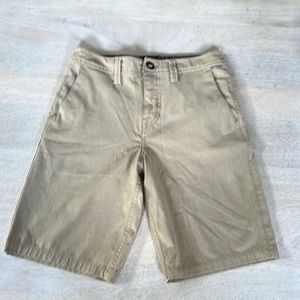 Volcom boys khaki shorts.  “Surf and Turf hybrid”. Size :27